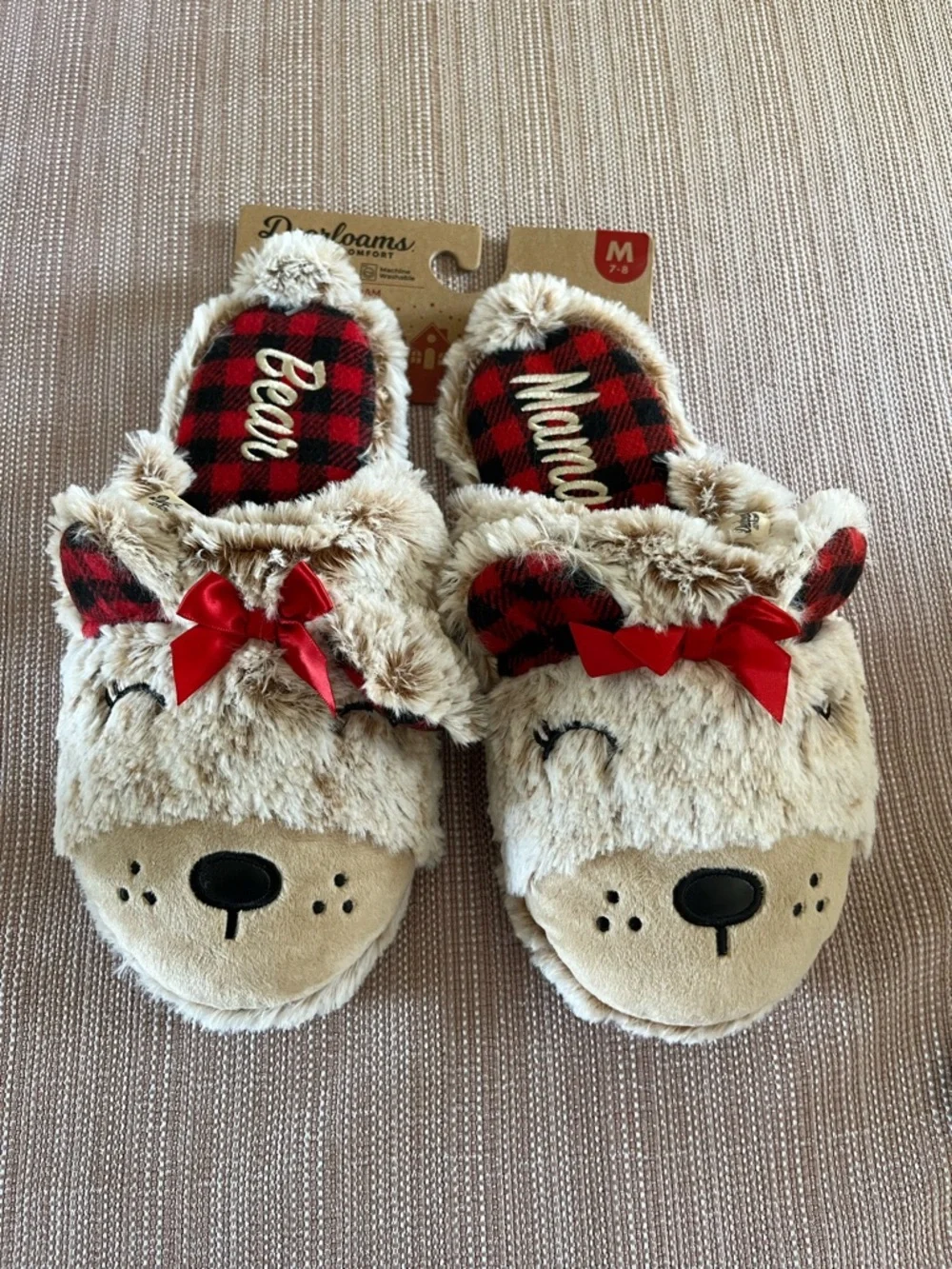 NWT! Dearfoams Mama Bear Clog Slippers Size Medium 7/8 - Picture 1 of 6